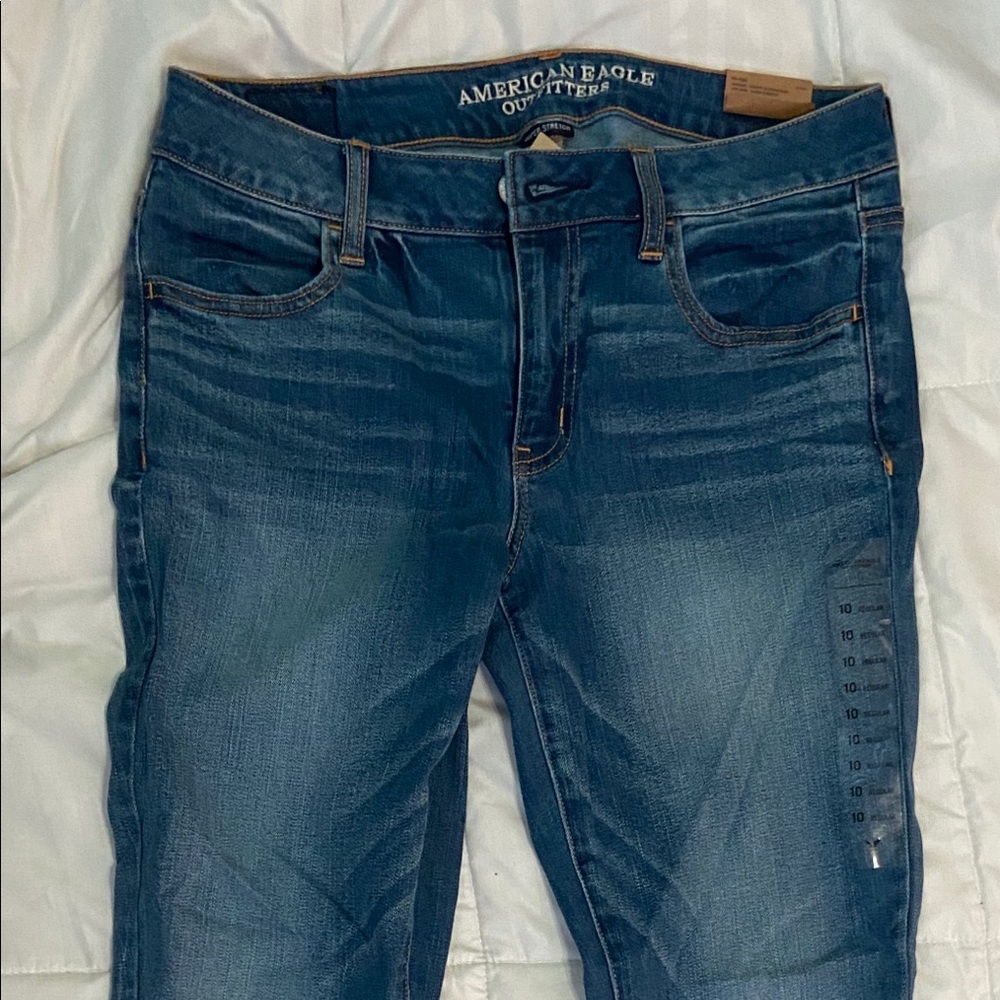 AE Bright Ultramarine Low Rise Jeggings